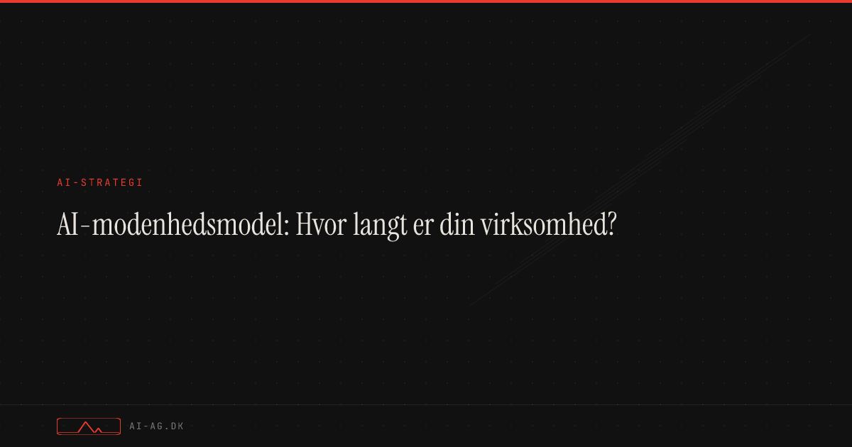 AI-modenhedsmodel: Hvor langt er din virksomhed?